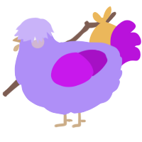 A lilac and amethyst chicken