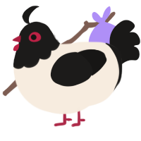 Hydrox, a cream and sable chicken with a head pattern