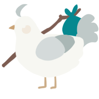 A white and silver chicken