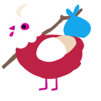 A crimson and cream chicken with a head pattern