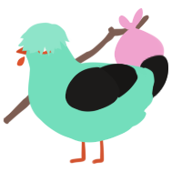A mint and sable chicken