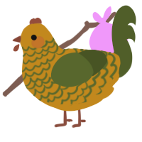 Turkey Gravy, a ochre and olive chicken with a lace pattern