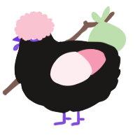 A sable and rose chicken