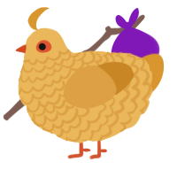 A honey and orange chicken with a lace pattern