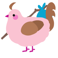 A rose and brown chicken