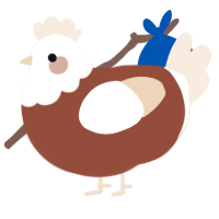 A russet and cream chicken with a head pattern