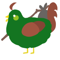 A leaf and russet chicken
