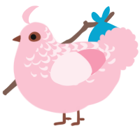 A rose chicken with a half-lace pattern