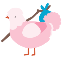 A rose chicken with a head pattern