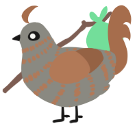 A ash and brown chicken with a bar pattern