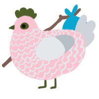 Can Opener, a rose and mist chicken with a lace pattern