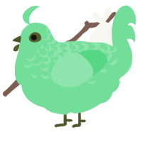 A spring chicken with a half-lace pattern