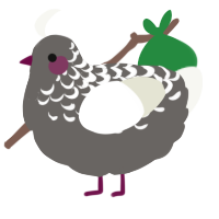 A grey and white chicken with a half-lace pattern