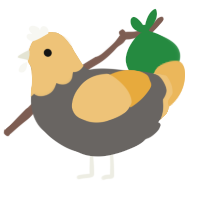 A grey and honey chicken with a head pattern
