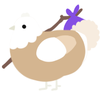 A beige and cream chicken with a head pattern