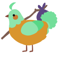A orange and spring chicken with a head pattern
