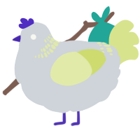 A mist and lemon chicken with a neck-band pattern