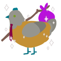 count the money, a gold and ash chicken with a head pattern