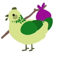 A lemon and leaf chicken with a neck-speckle pattern