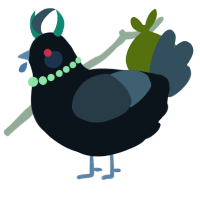 A cream and beige chicken