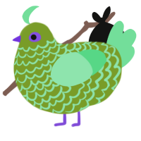A chartreuse and spring chicken with a lace pattern