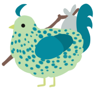 A gluppy and sea chicken with a speckle pattern