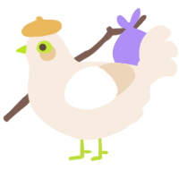A cream chicken