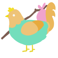 Block of Copper, a mint and honey chicken with a head pattern