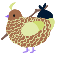 A brown and lemon chicken with a lace pattern