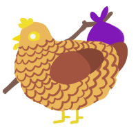 A honey and russet chicken with a lace pattern
