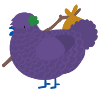 A overcast chicken with a lace pattern