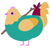 A turquoise and honey chicken with a head pattern