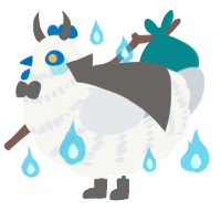 A white and mist chicken with a bar pattern