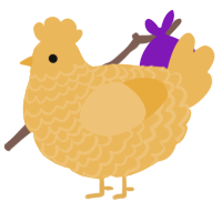 A honey chicken with a lace pattern