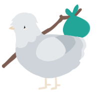 A mist chicken with a head pattern