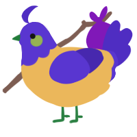 A honey and indigo chicken with a head pattern