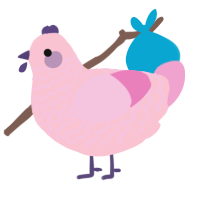 A rose and pink chicken with a lace pattern