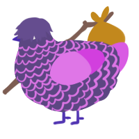 A overcast and orchid chicken with a lace pattern