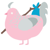 A rose and silver chicken with a half-lace pattern