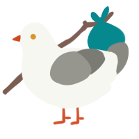 A white and ash chicken
