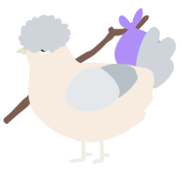 A cream and mist chicken