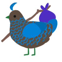 A bark and sapphire chicken with a lace pattern