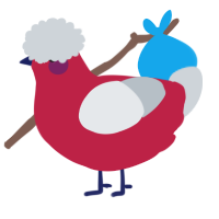 A crimson and mist chicken