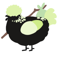 A sable and apple chicken with a neck-speckle pattern