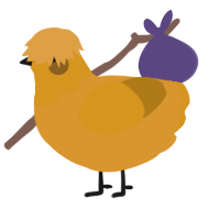 (unnamed), a orange and ochre chicken with a head pattern