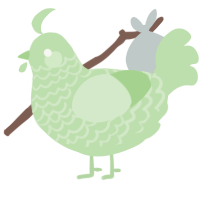 A gluppy chicken with a lace pattern