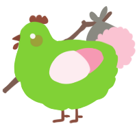 A grass and rose chicken