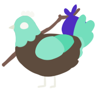 A bark and mint chicken with a head pattern