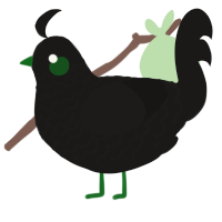 A sable chicken with a lace pattern