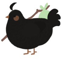 A sable chicken with a lace pattern